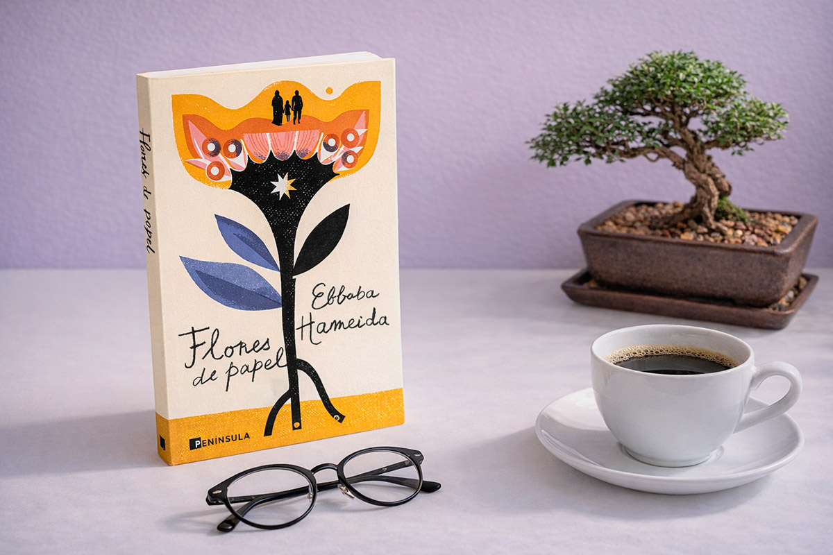 libro flores de papel